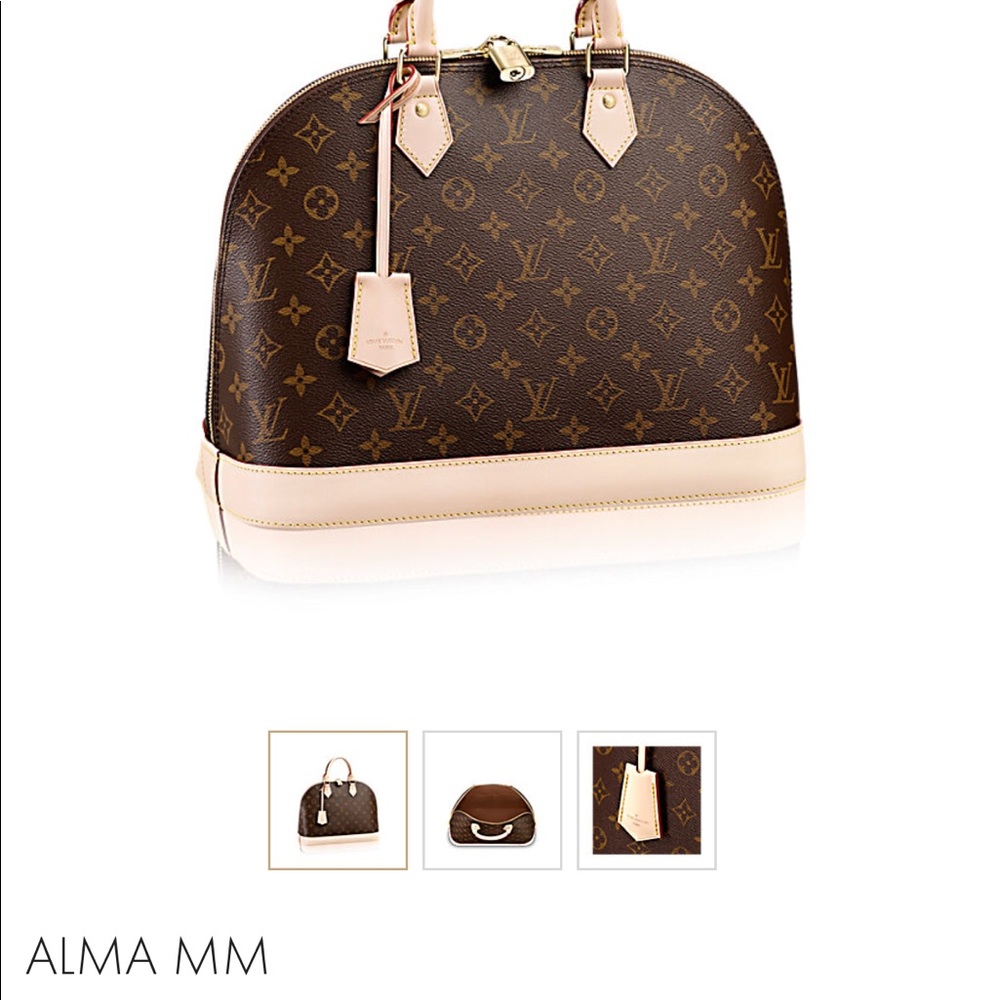 Handbag Louis Vuitton Alma style large size